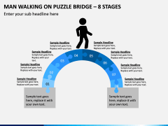 Man Walking On Puzzle Bridge – 8 Stages PPT Slide 1