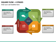 Square Flow – 4 Stages PPT Slide 2
