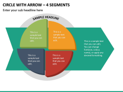 Circle With Arrow – 4 Segments PPT Slide 2