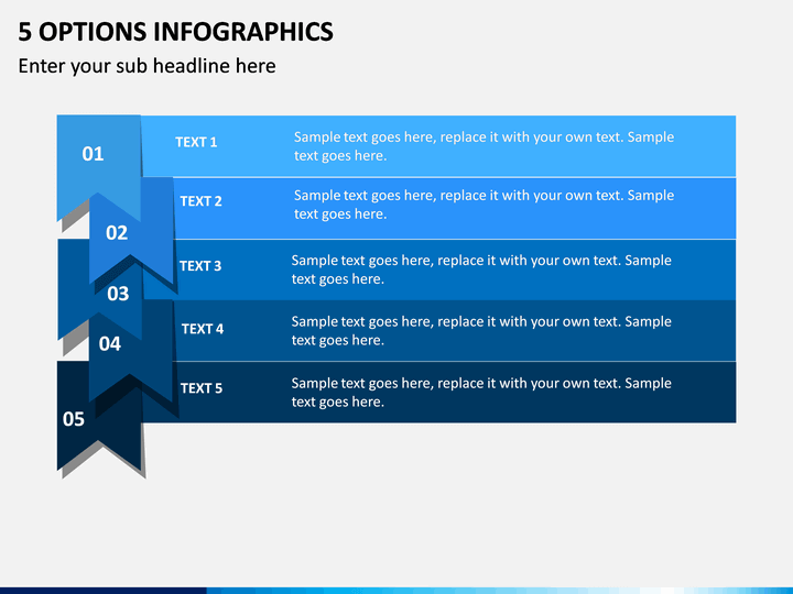 5 Options Infographics PPT Slide 1