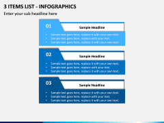 3 Items List - Infographics PPT slide 1