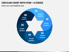 Circular Chart With Star – 6 Stages PPT Slide 1
