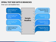 Spiral Text Box with 8 Branches PPT slide 1