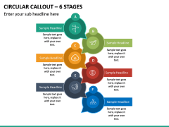 Circular Callout – 6 Stages PPT slide 2