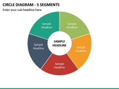 Circle Diagram - 5 Segments PPT Slide 2