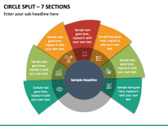 Circle Split – 7 Sections PPT slide 2