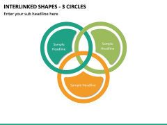Interlinked Shapes - 3 Circles PPT Slide 2