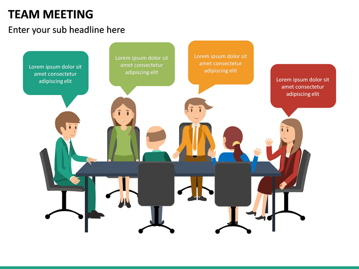 Team Meeting PowerPoint Template SketchBubble