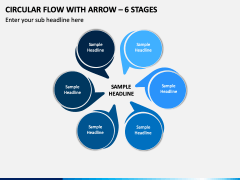 Circular Flow With  Arrow – 6 Stages PPT Slide 1