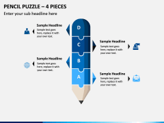 Pencil Puzzle – 4 Pieces PPT slide 1