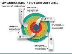 Concentric Circles – 4 Steps With Outer Circle PPT Slide 2