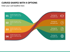 Curved Shapes with 4 Options PPT slide 2
