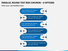 Parallel Round Text Box Chevron – 6 Options PPT Slide 1