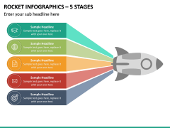 Rocket Infographics – 5 Stages PPT slide 2
