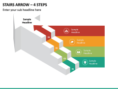 Stairs Arrow – 4 Steps PPT slide 2