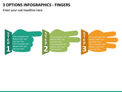 3 Options Infographics - Fingers PPT Slide 2