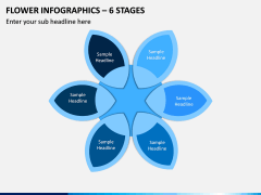 Flower Infographics – 6 Stages PPT Slide 1
