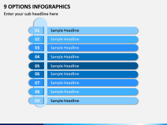 9 Options Infographics PPT Slide 1