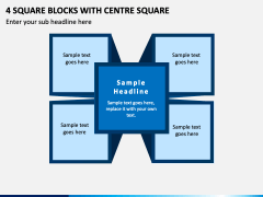 4 Square Blocks with Centre Square PPT slide 1