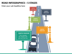 Road Infographics – 5 Stages PPT Slide 2