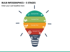 Bulb Infographics – 5 Stages PPT Slide 2