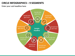 Circle Infographics – 9 Segments PPT slide 2