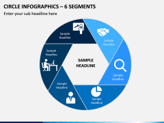 Circle Infographics – 6 Segments PPT Slide 1