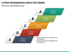 5 Steps Infographics with Text Boxes PPT slide 2