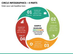 Circle Infographics – 4 Parts PPT Slide 2
