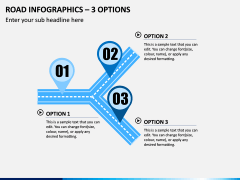 Road Infographics – 3 Options PPT Slide 1