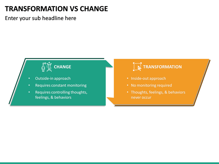 Transformation Vs Change PowerPoint Template | SketchBubble