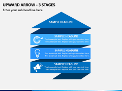 Upward Arrow - 3 Stages PPT Slide 1