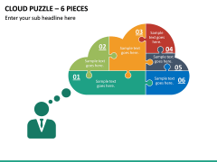 Cloud Puzzle – 6 Pieces PPT Slide 2