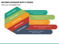 Inclined Hexagon with 5 Stages PPT slide 2
