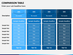 Comparison Tables PPT slide 12