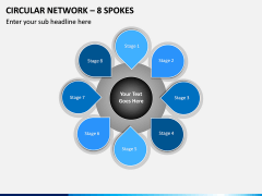 Circular Network – 8 Spokes PPT Slide 1
