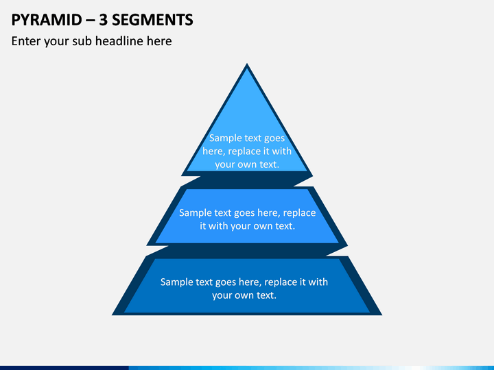 Pyramid – 3 Segments PPT slide 1