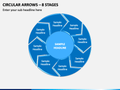 Circular Arrows – 8 Stages PPT Slide 1
