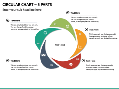 Circular Chart – 5 Parts PPT Slide 2