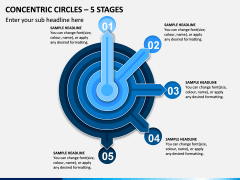 Concentric Circles – 5 Stages PPT Slide 1