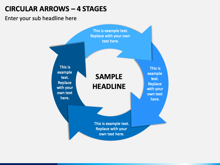 Circular Arrows – 4 Stages PPT Slide 1