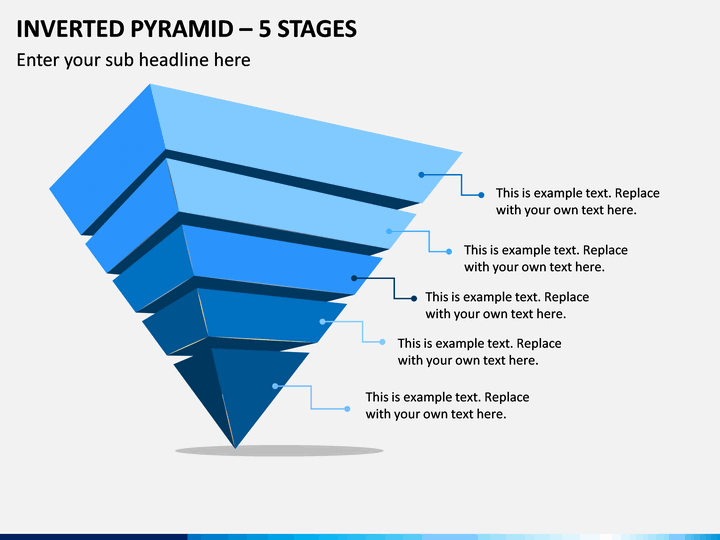 Inverted Pyramid – 5 Stages PPT Slide 1
