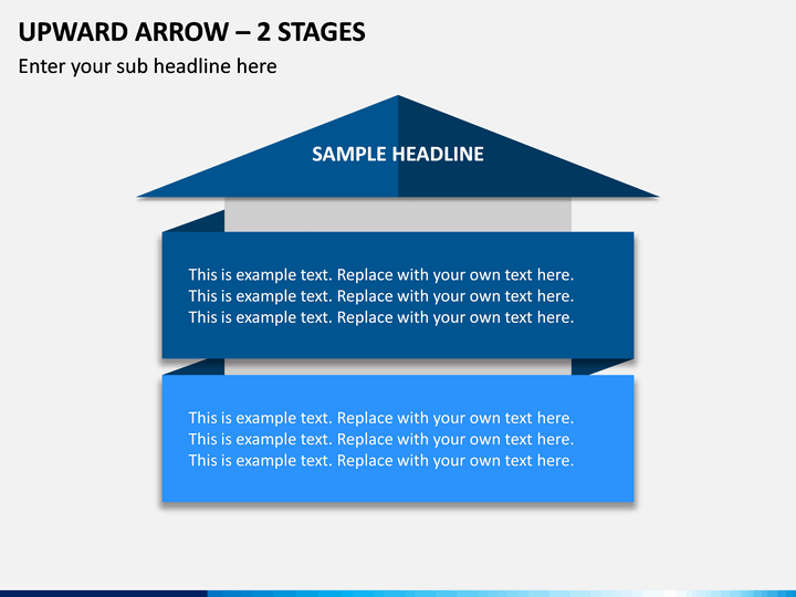 Upward Arrow – 2 Stages PPT Slide 1