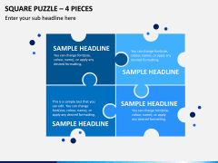Square Puzzle – 4 Pieces PPT Slide 1