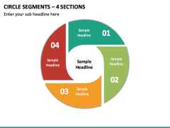 Circle Segments – 4 Sections PPT Slide 2