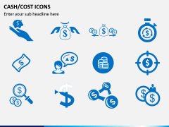Cash Cost Icons PPT Slide 5