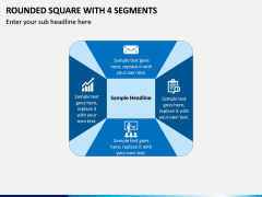 Rounded Square with 4 Segments PPT slide 1