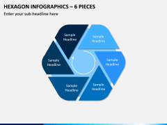 Hexagon Infographics – 6 Pieces PPT Slide 1