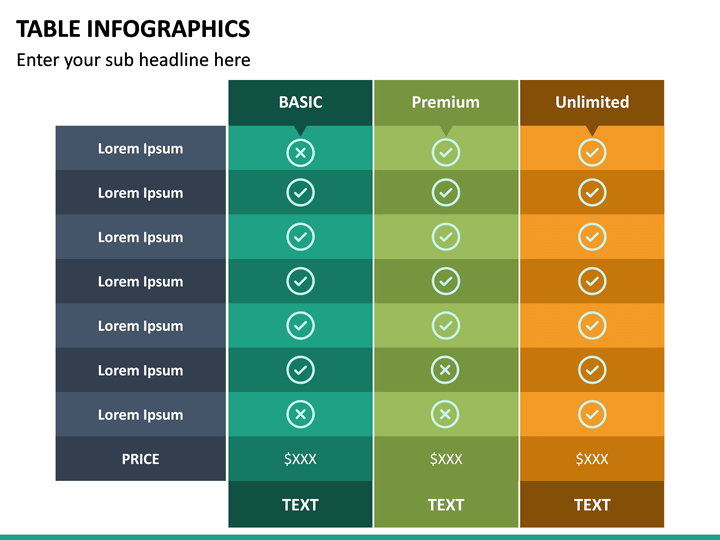 Table Infographics PowerPoint Template | SketchBubble