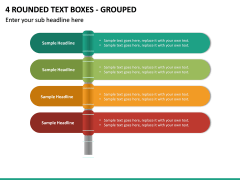 4 Rounded Text Boxes - Grouped PPT slide 2